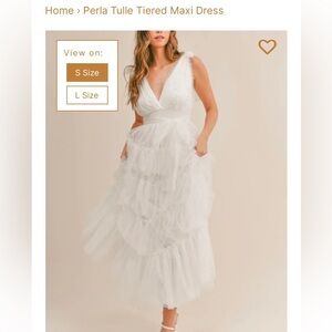 Perla Tulle Tiered Maxi Dress